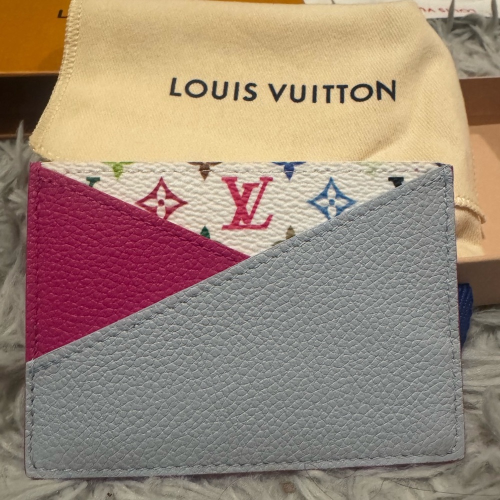 🔥New• Louis Vuitton Takashi Murakami•  Multicolor Card Holder 2025!!